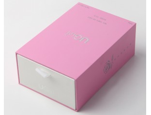 粉色高档化妆品抽屉礼盒定做