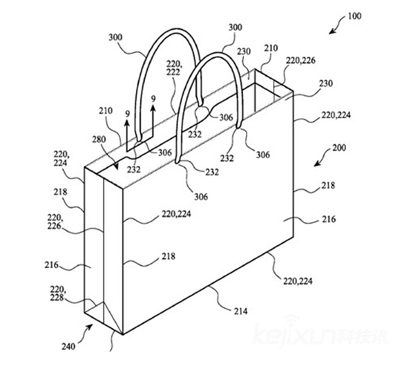 苹果电子产品手提纸袋